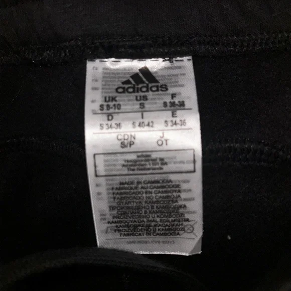 NWOT high waisted 3 stripe legs adidas small ladies joggers - Picture 10 of 14